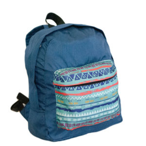Рюкзак темно синий с рисунком